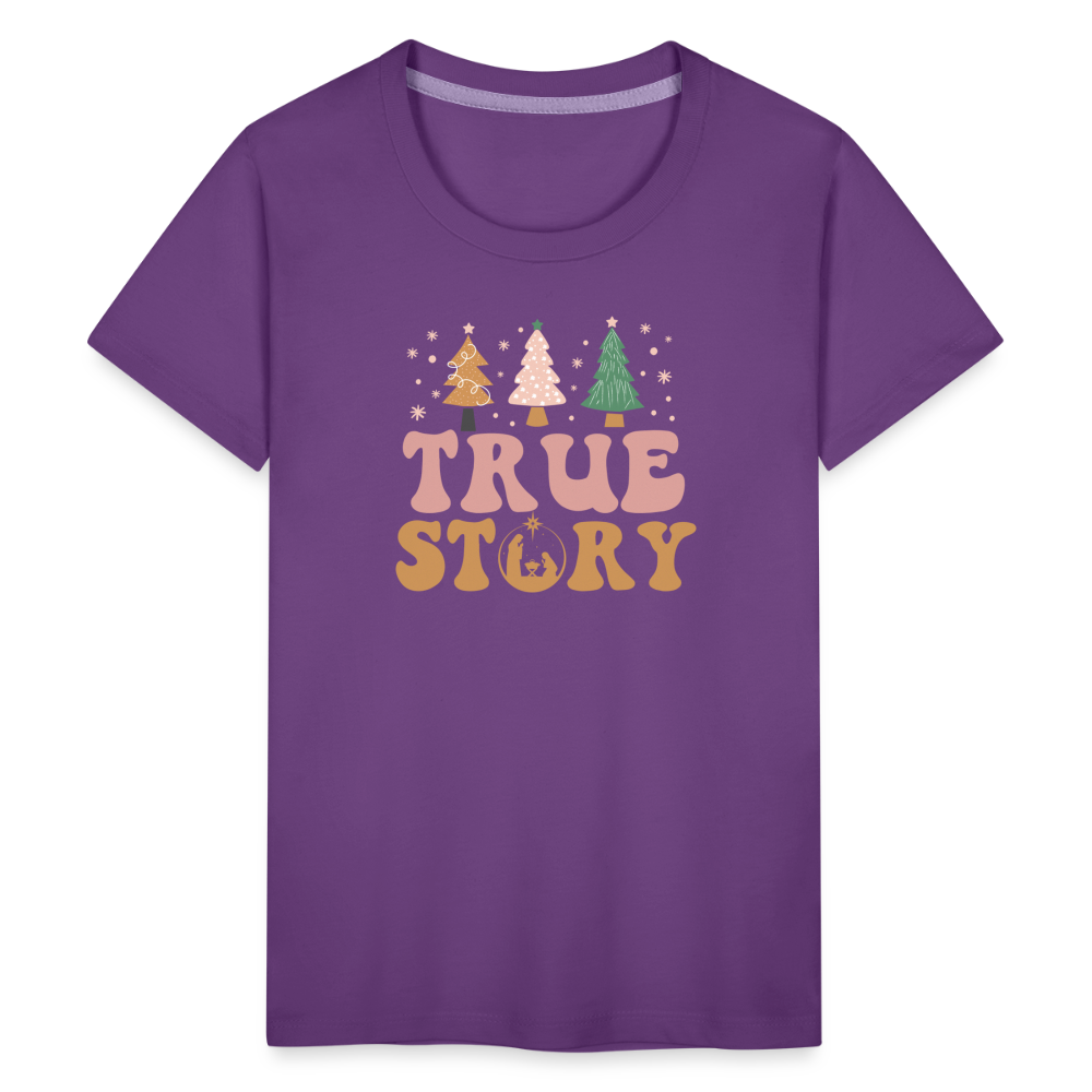 True Story Christmas Family Kids' Premium T-Shirt - purple