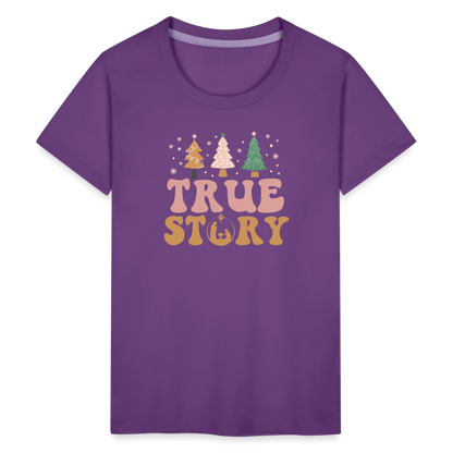 True Story Christmas Family Kids' Premium T-Shirt - purple