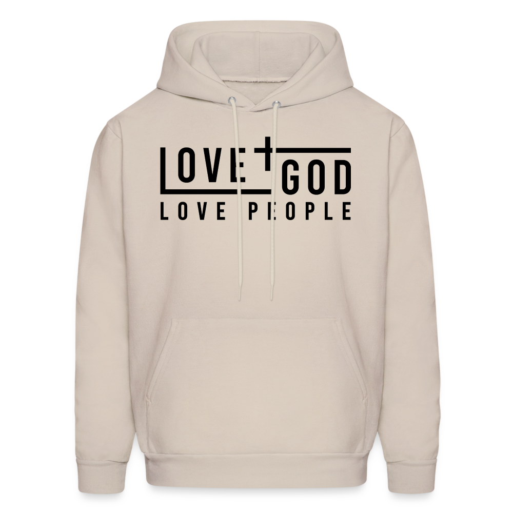 Love God Love People Men's Hoodie - Sand