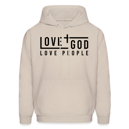 Love God Love People Men's Hoodie - Sand