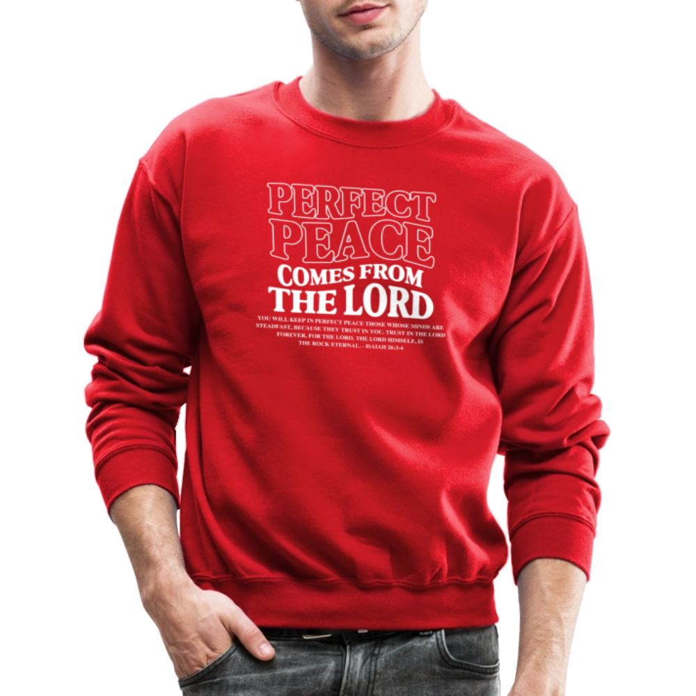 Perfect Peace Comes from the Lord Men's Sweater - red