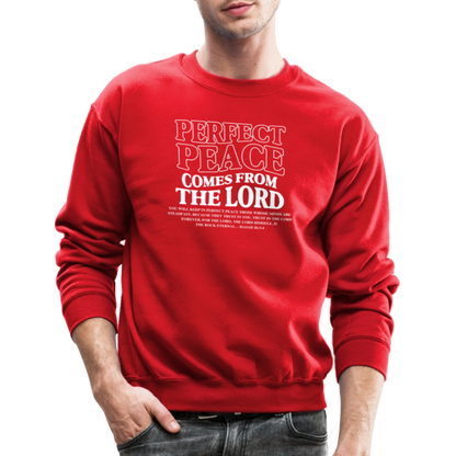 Perfect Peace Comes from the Lord Men's Sweater - red