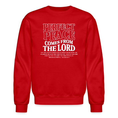 Perfect Peace Comes from the Lord Men's Sweater - red