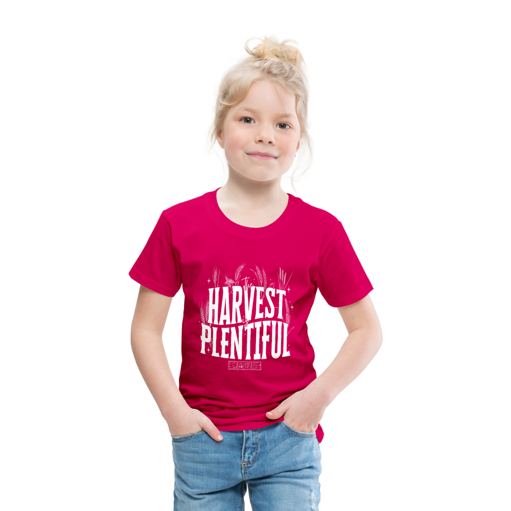 The Harvest is Plentiful (W) Toddler T-Shirt - dark pink