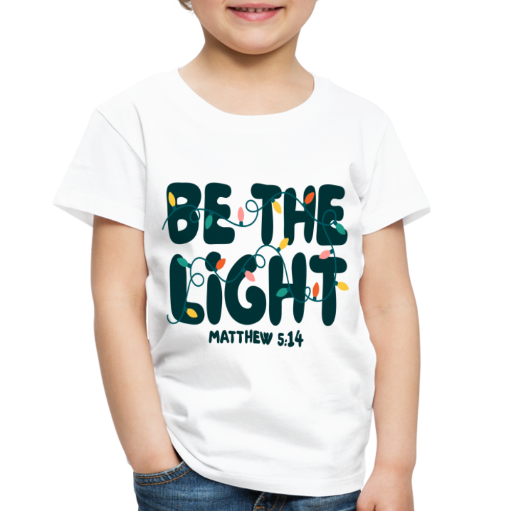 Be the Light Christmas Toddler Shirt - white