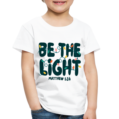 Be the Light Christmas Toddler Shirt - white