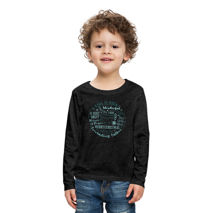 Manger Collage (W) Kid's Long Sleeve Shirt - charcoal grey