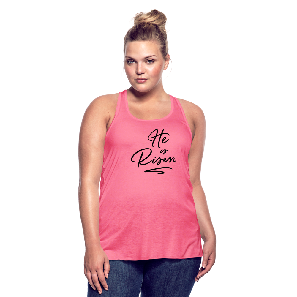 He is Risen Women's Tank - neon pink