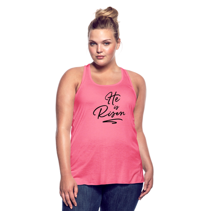 He is Risen Women's Tank - neon pink