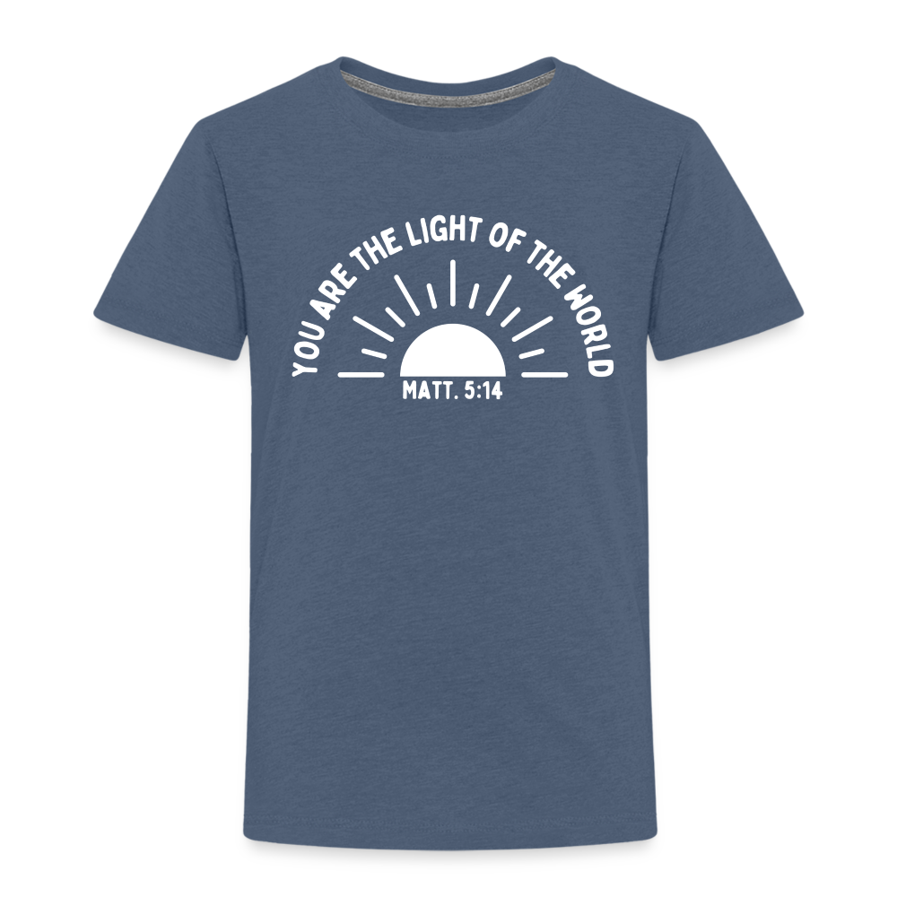 You are the Light of the World (W) Toddler T-Shirt - heather blue