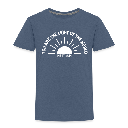 You are the Light of the World (W) Toddler T-Shirt - heather blue