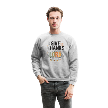 Give Thanks to the Lord (B, Color) Men's Sweater - heather gray