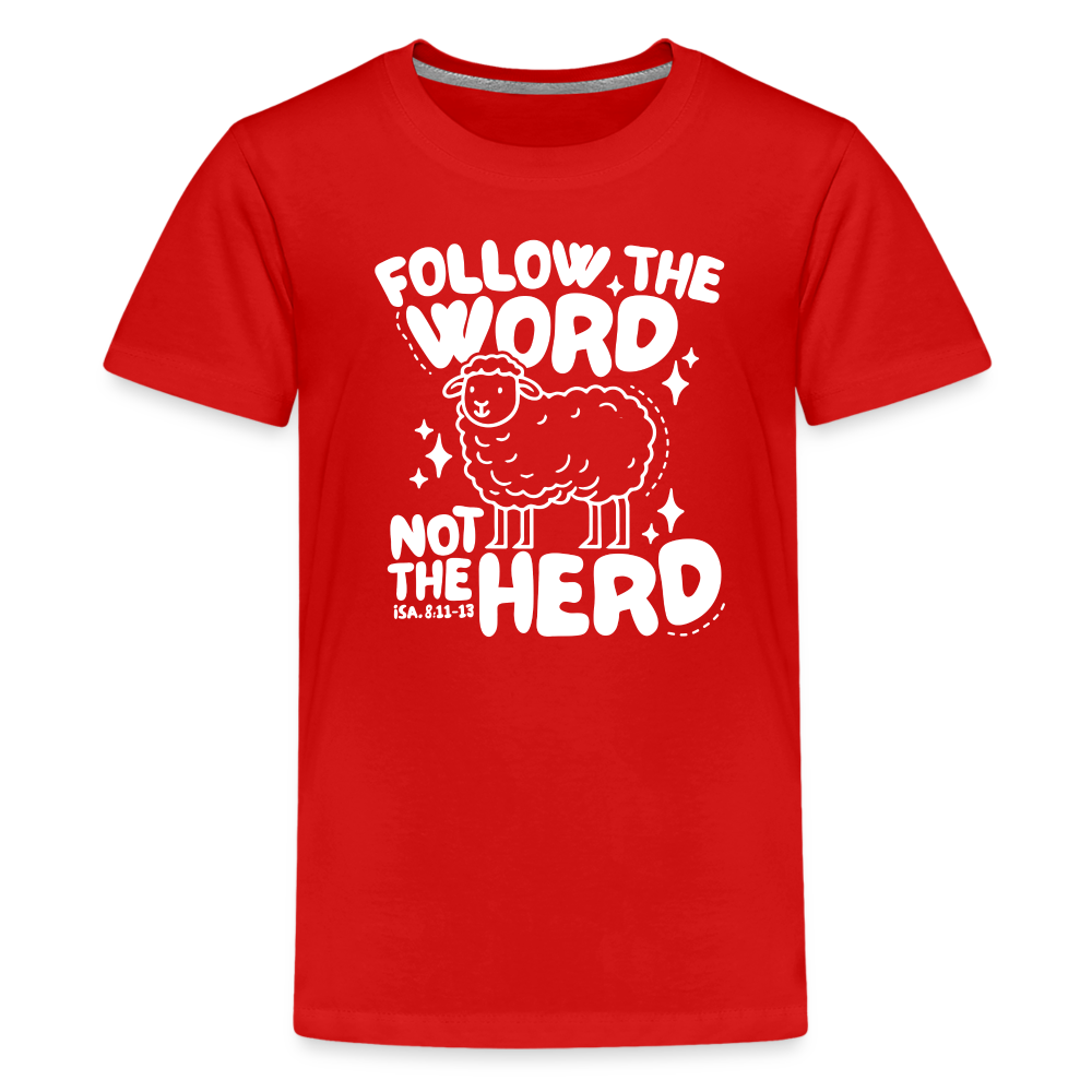 Follow the Word (W) Kid's T-Shirt - red