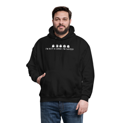 I'm Not Scared I'm Saved (W) Men's Hoodie - black