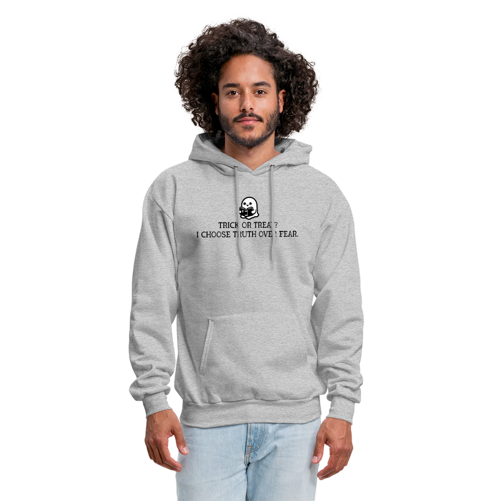 Trick or Treat I Choose Truth (Bible) Men's Hoodie - heather gray