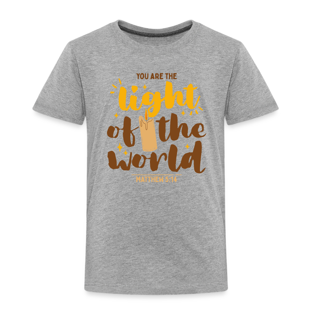 You are the Light of the World (Candle) Toddler T-Shirt - heather gray