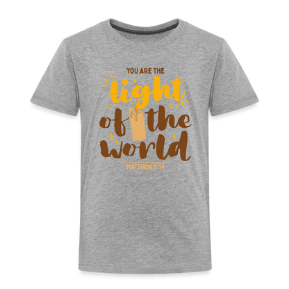 You are the Light of the World (Candle) Toddler T-Shirt - heather gray