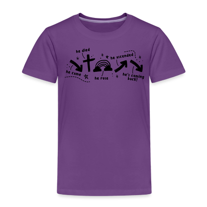 He Came He Died He Rose Toddler T-Shirt - purple