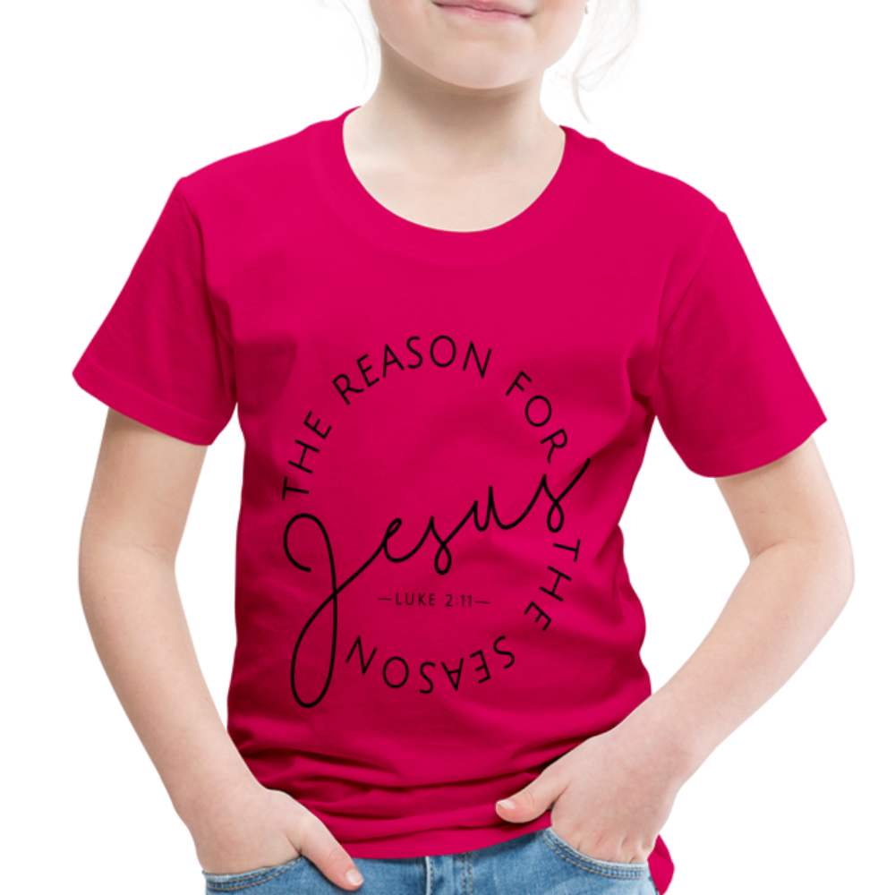 The Reason for the Season Christmas Family Toddler Shirt - dark pink