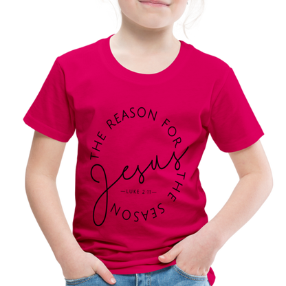 The Reason for the Season Christmas Family Toddler Shirt - dark pink