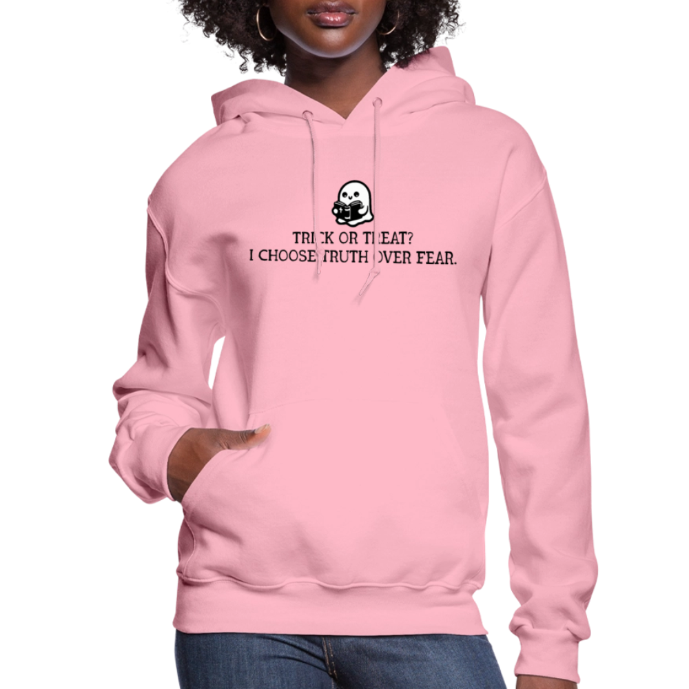 Trick or Treat I Choose Truth (Bible) Women's Hoodie - classic pink