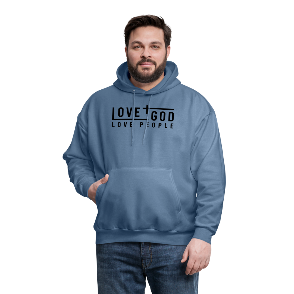 Love God Love People Men's Hoodie - denim blue