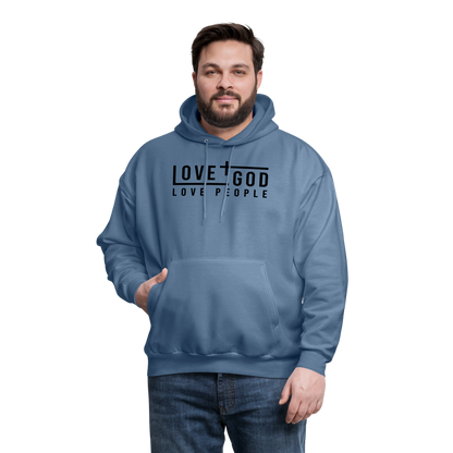 Love God Love People Men's Hoodie - denim blue