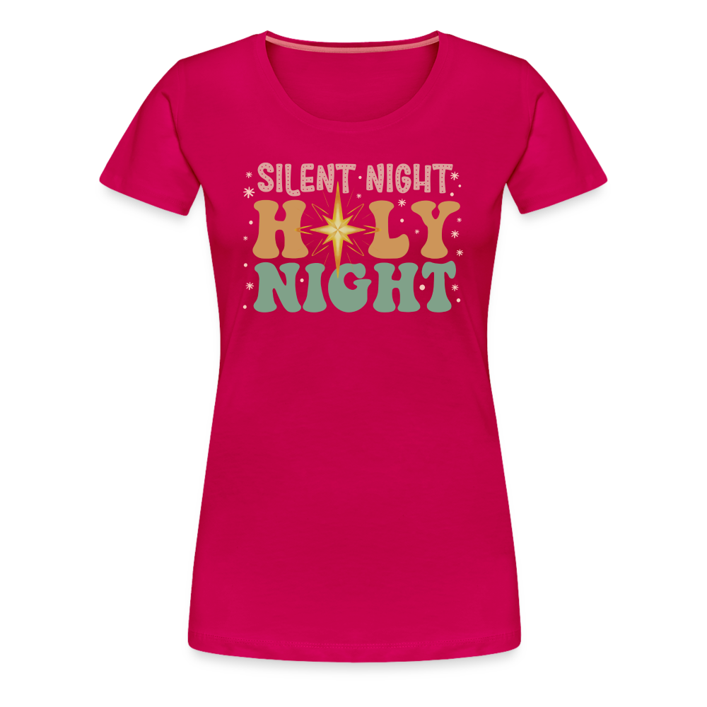 Silent Night Christmas Family Women’s Premium T-Shirt - dark pink