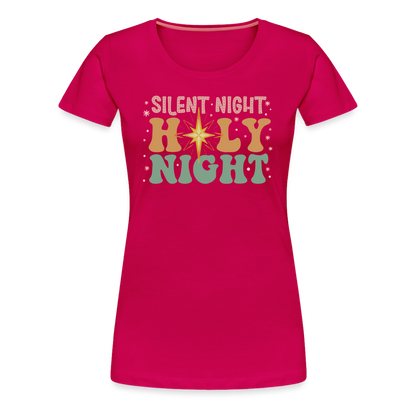 Silent Night Christmas Family Women’s Premium T-Shirt - dark pink