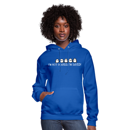 I'm Not Scared I'm Saved (W) Women's Hoodie - royal blue