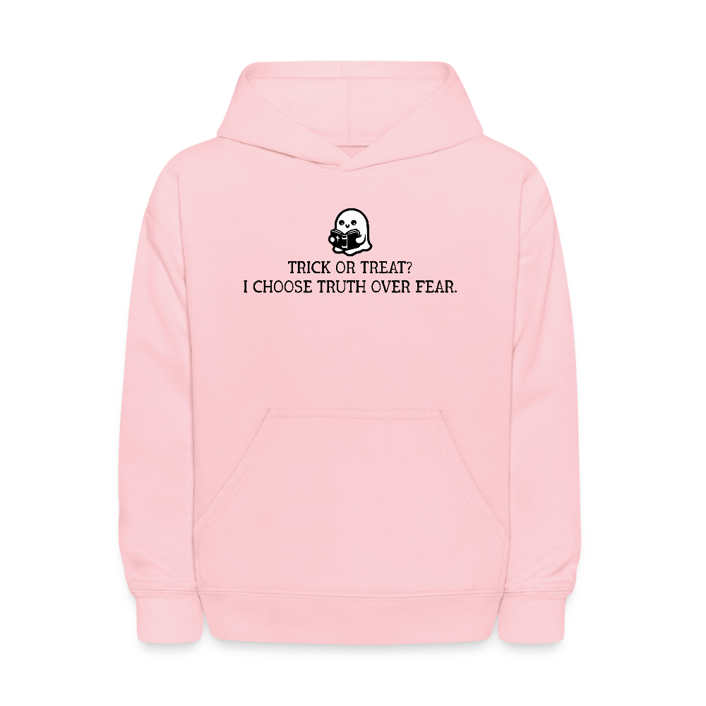 Trick or Treat I Choose Truth (Bible) Kid's Hoodie - pink