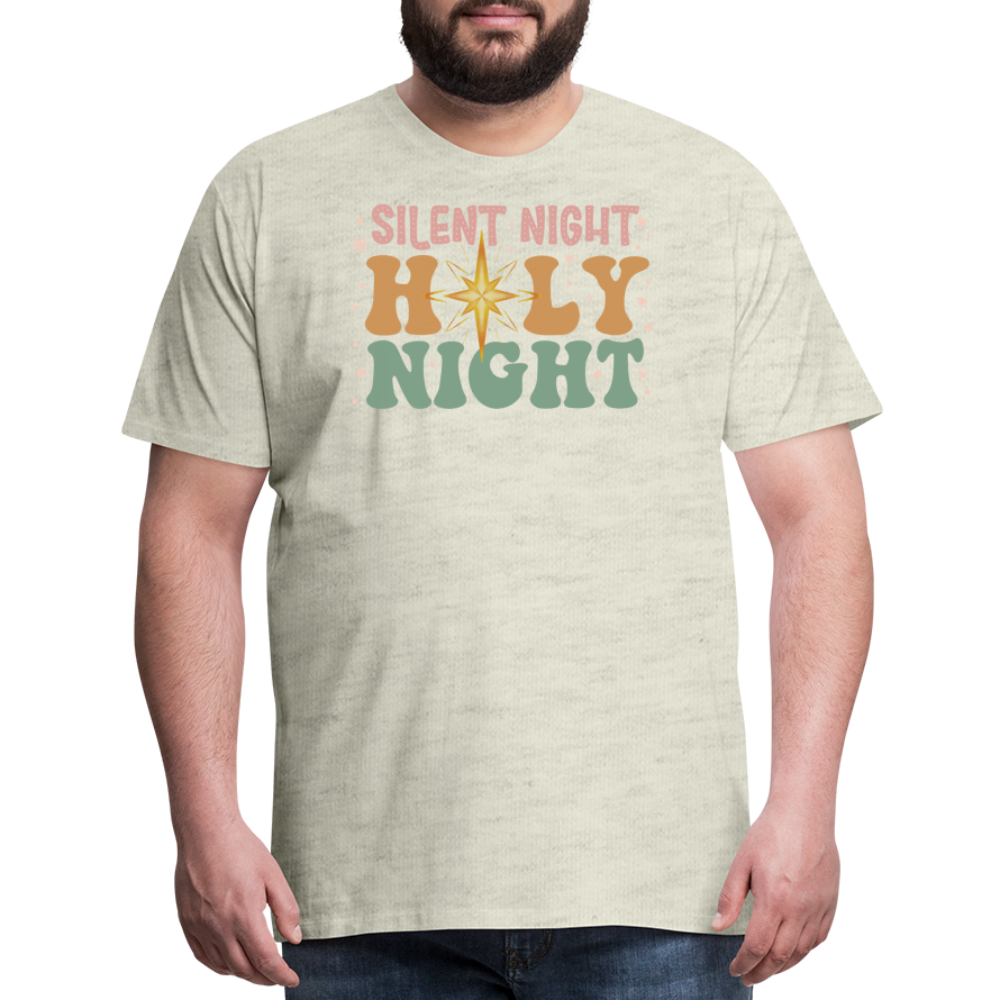 Silent Night Christmas Family Men's Premium T-Shirt - heather oatmeal