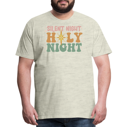 Silent Night Christmas Family Men's Premium T-Shirt - heather oatmeal