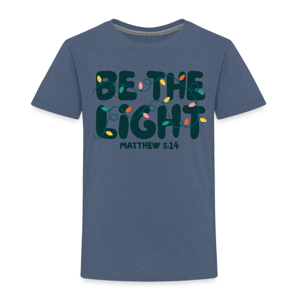 Be the Light Christmas Toddler Shirt - heather blue