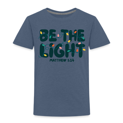 Be the Light Christmas Toddler Shirt - heather blue