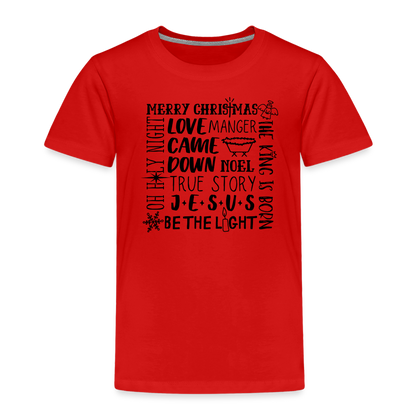 Christmas Collage Toddler T-Shirt - red