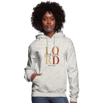 Give Thanks to the Lord Women's Hoodie - heather oatmeal