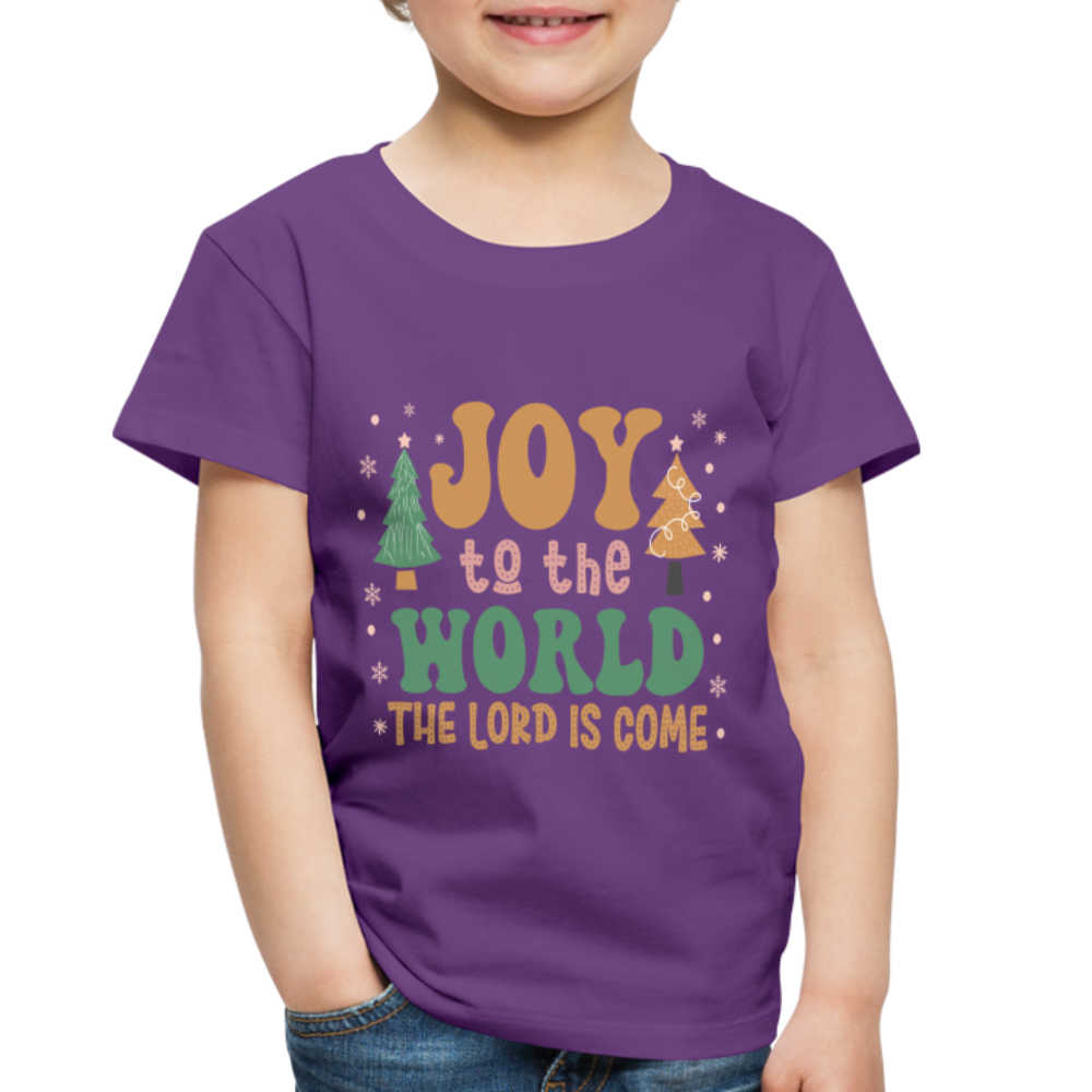 Joy to the Lord Christmas Family Toddler Premium T-Shirt - purple