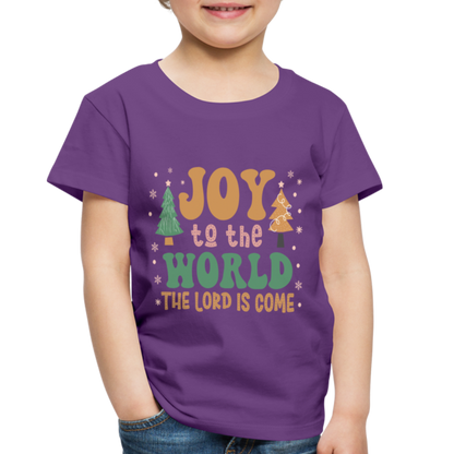 Joy to the Lord Christmas Family Toddler Premium T-Shirt - purple