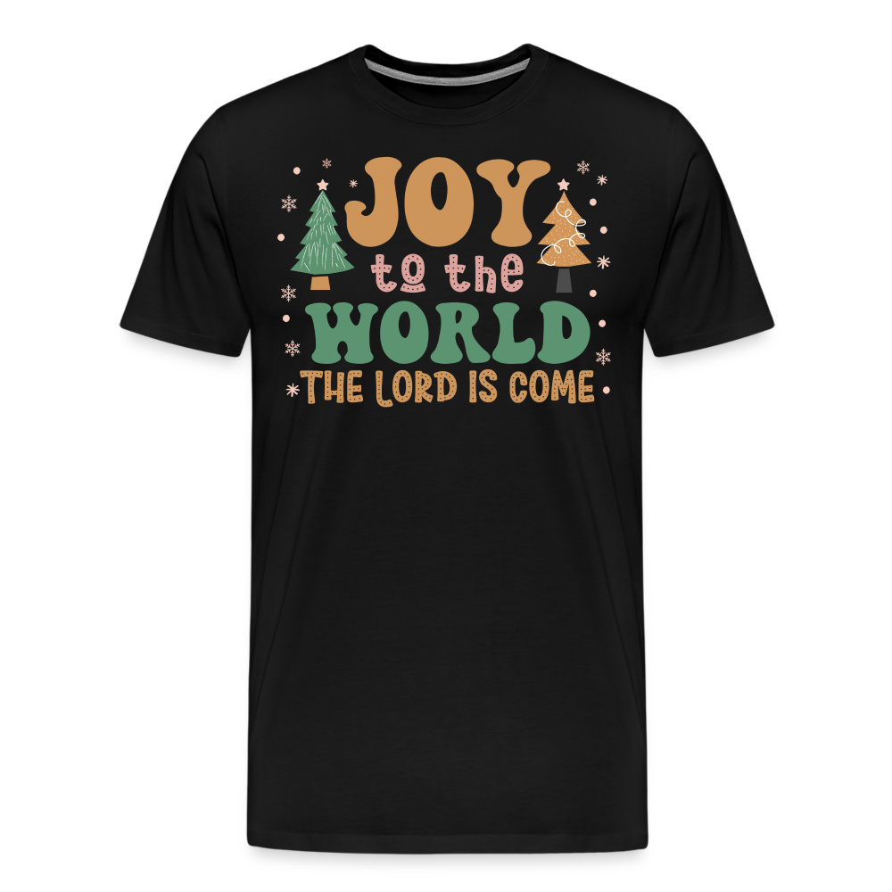 Joy to the World Christmas Family Men's Premium T-Shirt - black