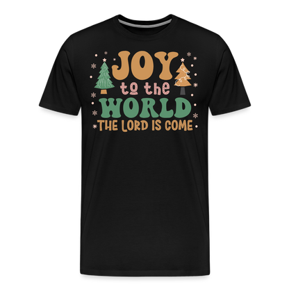 Joy to the World Christmas Family Men's Premium T-Shirt - black