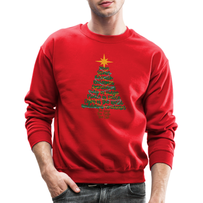 Names of Jesus Christmas Tree Men's Sweater - red