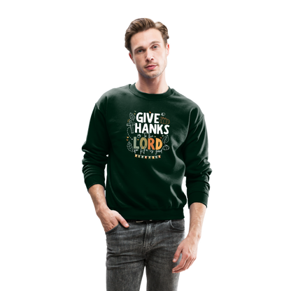 Give Thanks to the Lord (W, Color) Men's Sweater - forest green