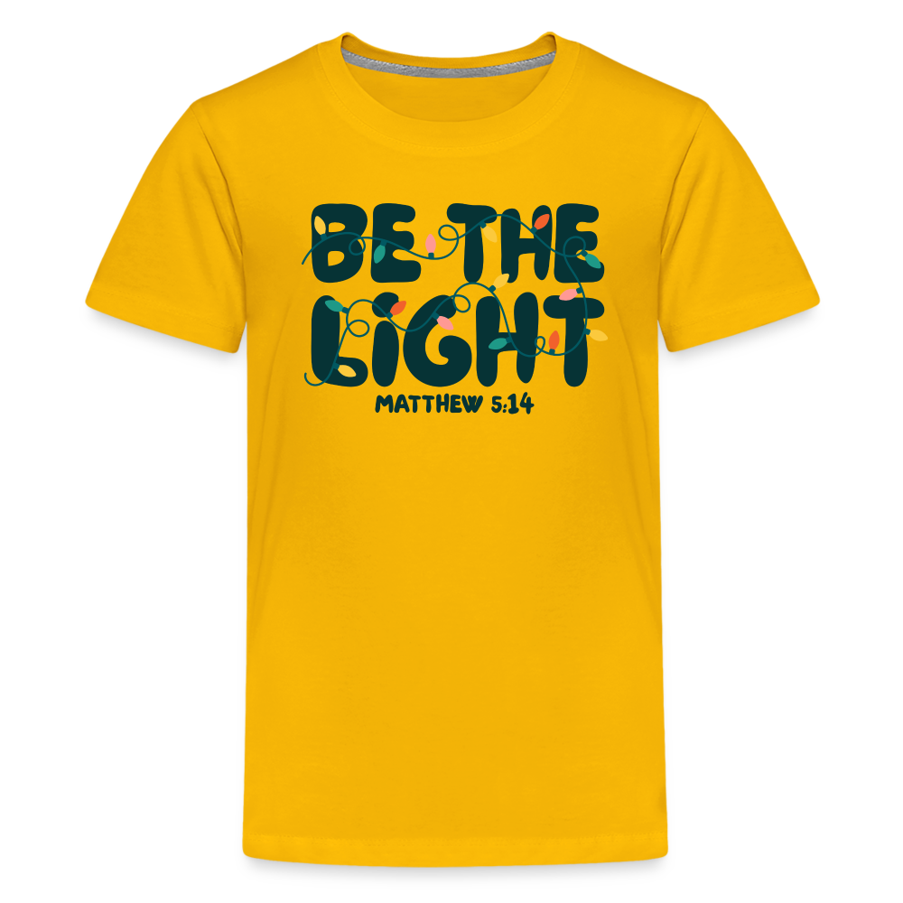 Be the Light Christmas Kid's T-Shirt - sun yellow