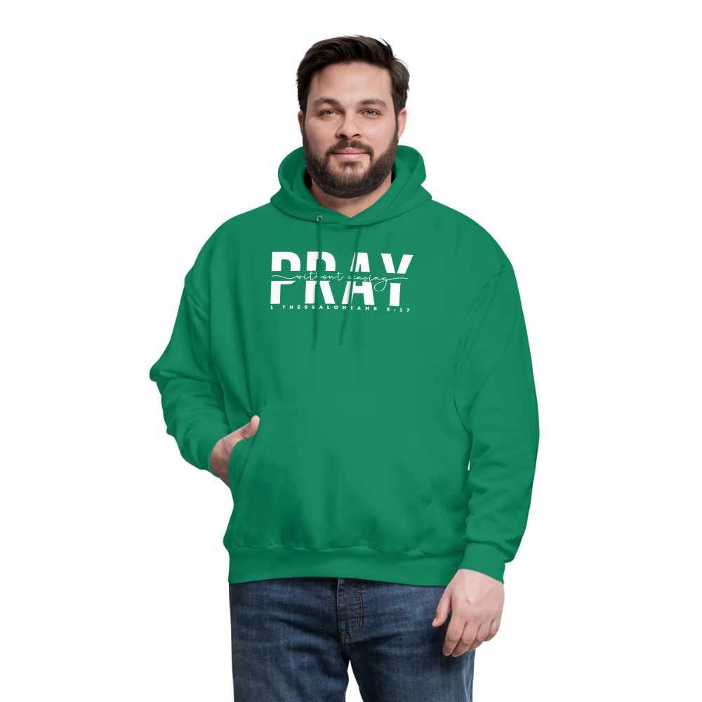 Pray Without Ceasing (W) Men's Hoodie - kelly green