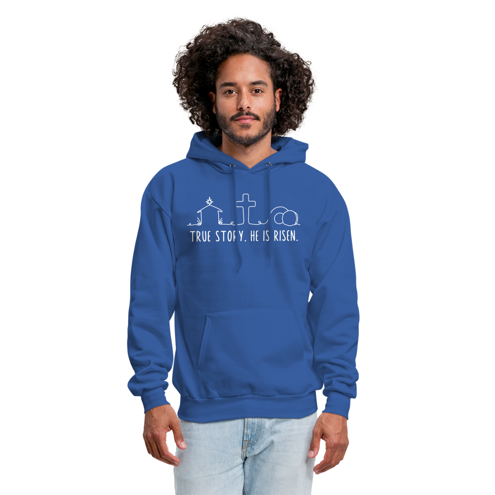 True Story He is Risen (W) Men's Sweater - royal blue