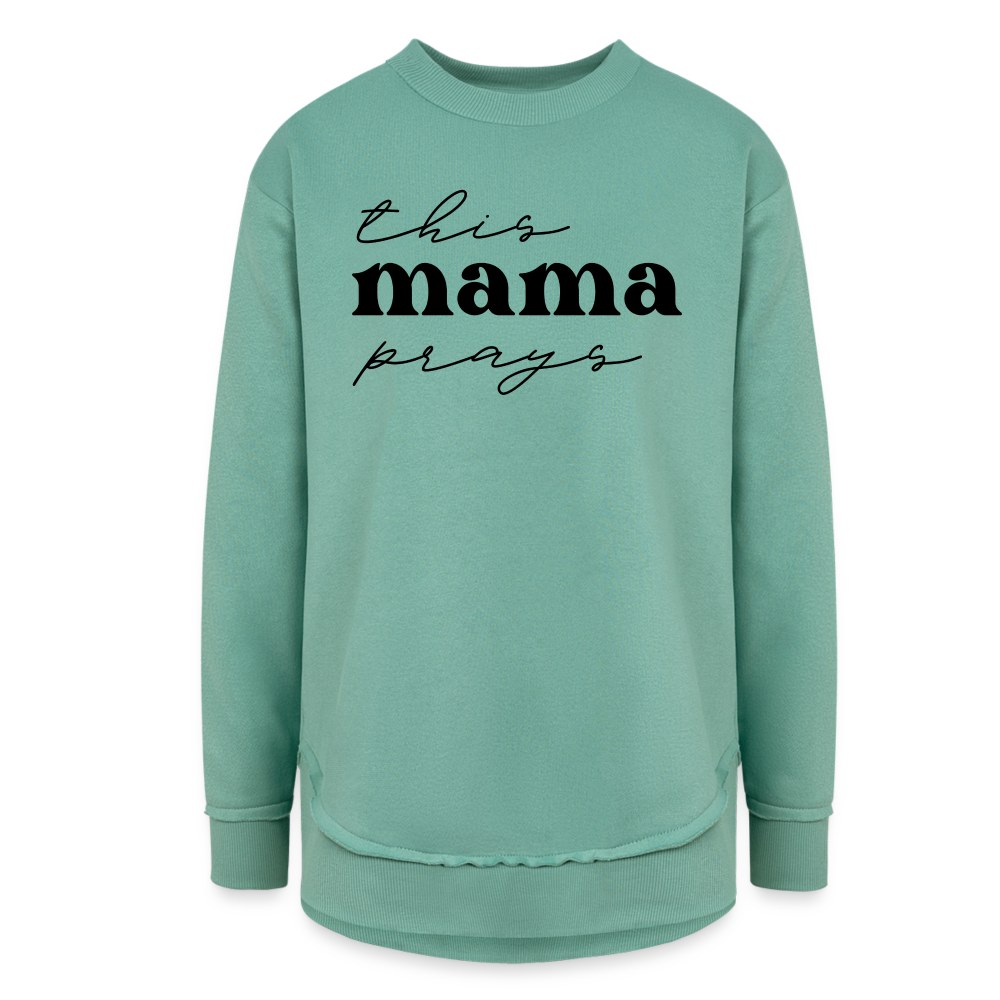 This Mama Prays Women's Weekend Tunic Fleece Sweatshirt - saltwater