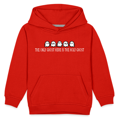 The Only Ghost Here is the Holy Ghost (W) Kid's Hoodie - red