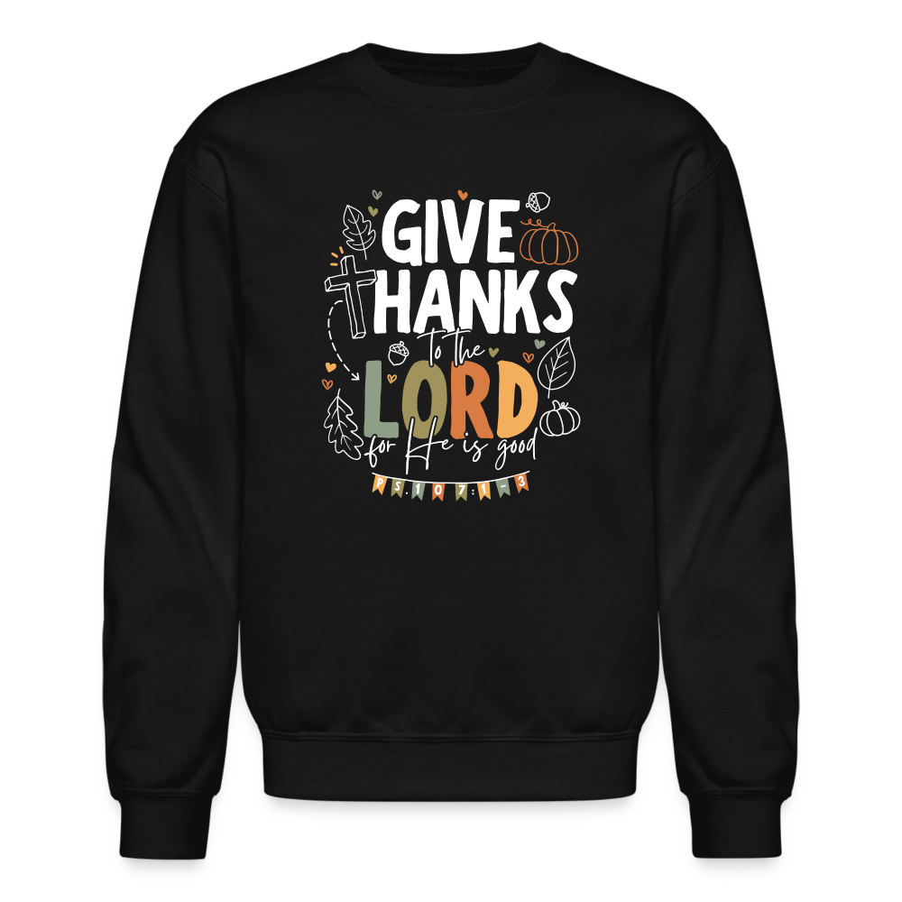 Give Thanks to the Lord (W, Color) Men's Sweater - black