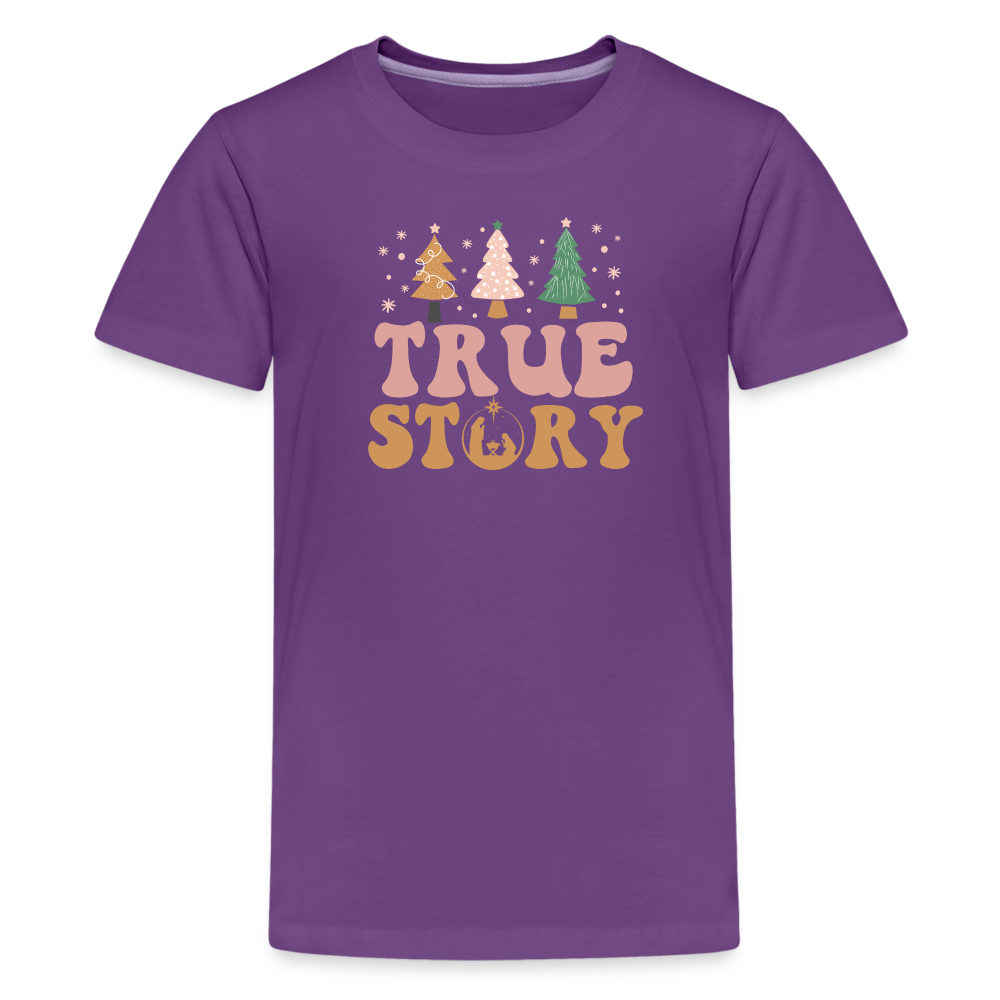 True Story Christmas Family Kids' Premium T-Shirt - purple